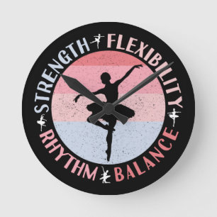Horloge Ronde Ballerina Ballet Dancer - Valeurs Mindset