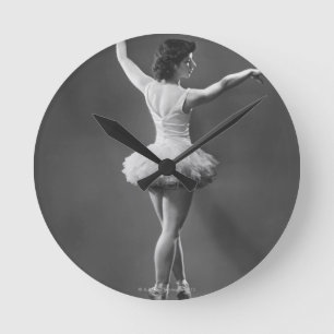 Horloge Ronde Ballerine dans le tutu
