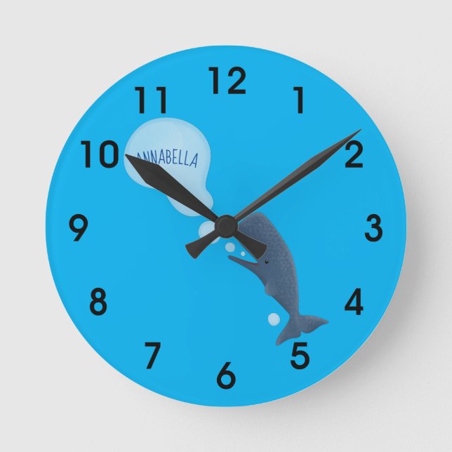 Horloge Ronde Bande dessinée de bulles de sperme mou (Recto)