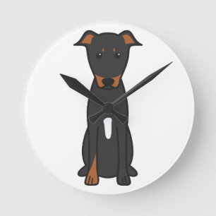 Horloge Ronde Bande dessinée de chien de Beauceron