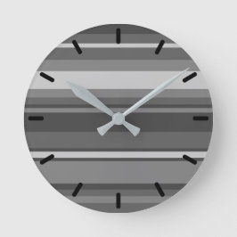 Horloge Ronde Bandes grises