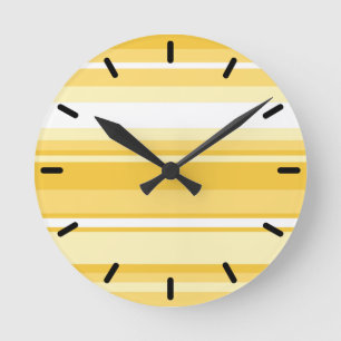Horloge Ronde Bandes jaunes