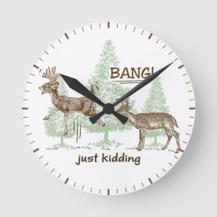 Horloge Ronde Bang ! C'Est Juste Du Raisonnement ! Humour de cha