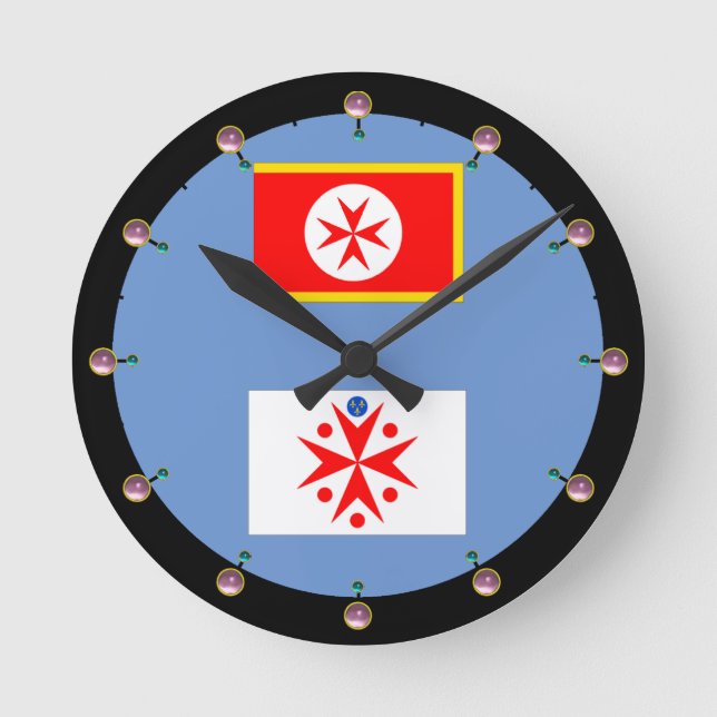 Horloge Ronde Bannière de la Marine Médicis de Toscane (Recto)