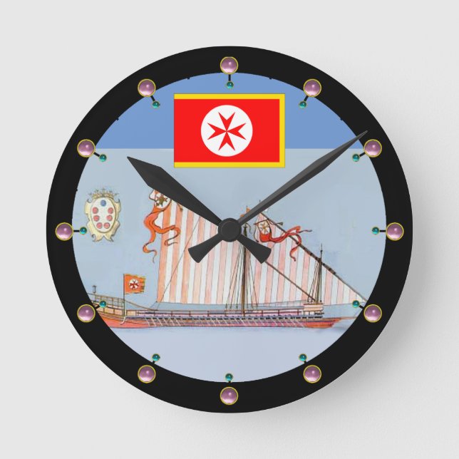 Horloge Ronde Bannière de la Marine Toscane Médicis Médicis (Recto)