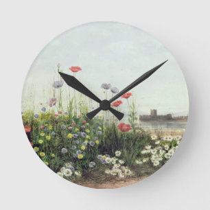 Horloge Ronde Banque des fleurs d'été