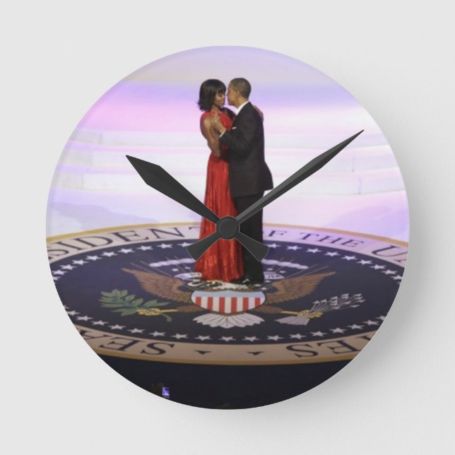 Horloge Ronde Barack et Michelle Obama (Recto)