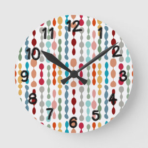 Horloge Ronde Barbes décoratives