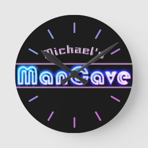 Horloge Ronde Barre Mancave Personnalisée Den Hommes Uniquement 