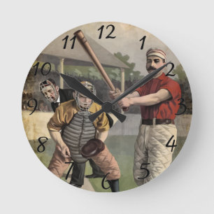 Horloge Ronde Baseball : Vintage