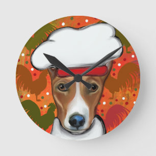 HORLOGE RONDE BASENJI     