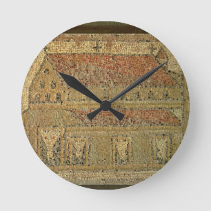 Horloge Ronde Basilique chrétienne, trottoir de mosaïque,