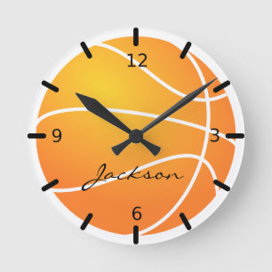 Horloge Ronde Basket-ball du Personalized