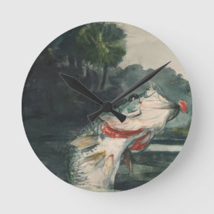 Horloge Ronde Basse noire