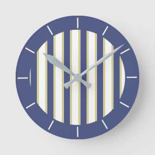 Horloge Ronde Bateau de la marine moderne Bleu et Blanc