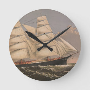 Horloge Ronde Bateau de trois frères