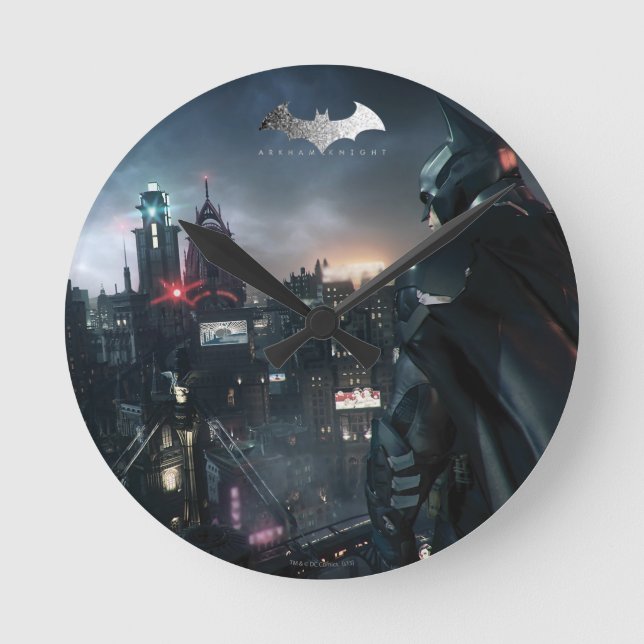 Horloge Ronde Batman regarde la ville (Recto)