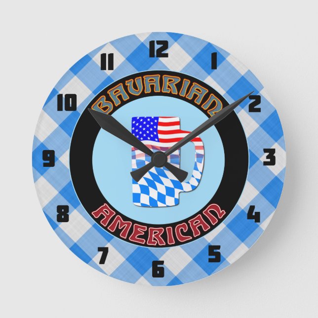 Horloge ronde Bavaroise Américaine (Recto)