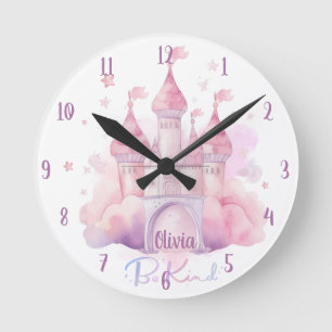 Horloge Ronde Be Kind Palace on the Pink Cloud personnalisable