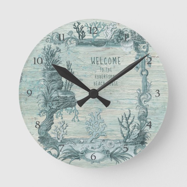 Horloge Ronde Beach Coral Coastal (Recto)