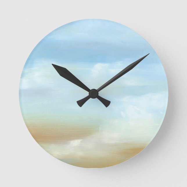 Horloge Ronde Beau paysage avec nuages fluides (Recto)