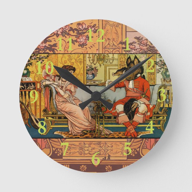Horloge Ronde Beauté Beast Classic Fairy Tale Caractères (Recto)