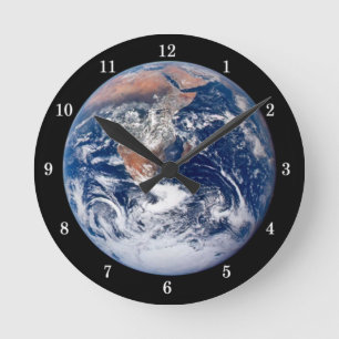 Horloge Ronde Beautiful Earth from Space Wall Clock