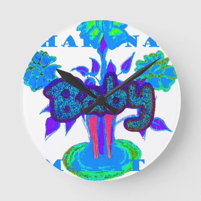 Horloge Ronde Bébé Hakuna Matata gifts.png de scintillement (Recto)