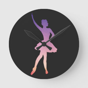 Horloge Ronde Belle ballerine pour fille de ballet
