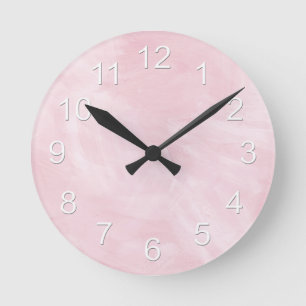 Horloge Ronde Belle Bébée fille rose