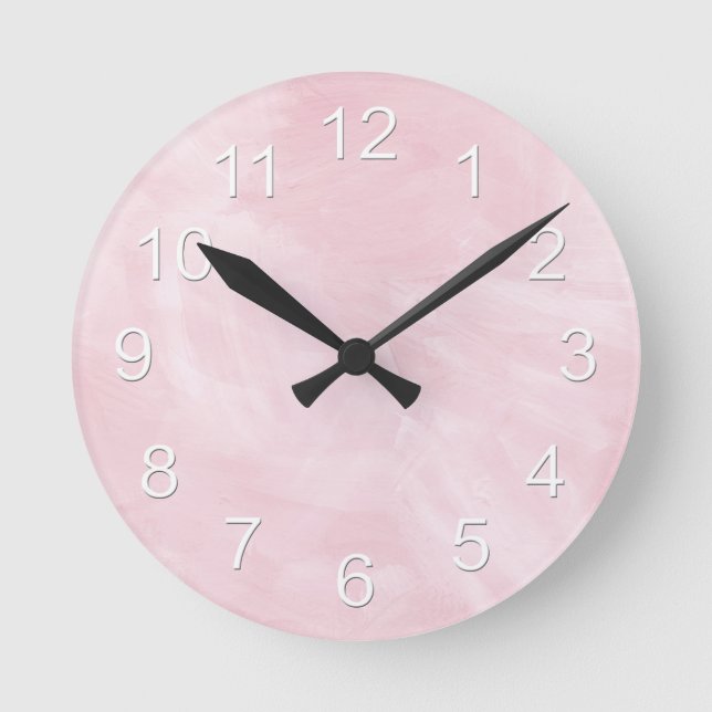 Horloge Ronde Belle Bébée fille rose (Recto)