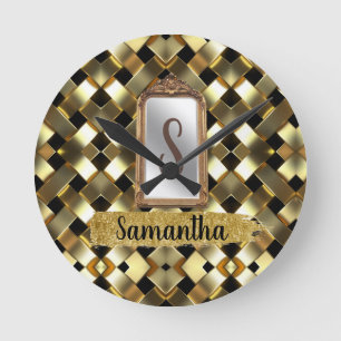 Horloge Ronde Belle Chic Girly Miroir Élégant cadeau Anniversair