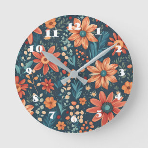 Horloge Ronde Belle Inspiration Florale