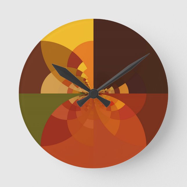 Horloge Ronde Belle Terre Art Abstrait Imprimer (Recto)