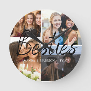 Horloge Ronde Besoins   Meilleurs amis Noms personnalisés Photo