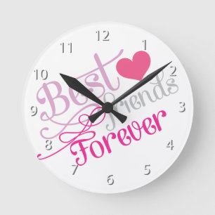 Horloge Ronde BFF - Meilleurs amis de mode pour toujours