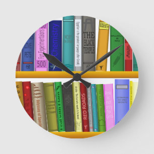 Horloge Ronde bibliothèque bibliothèque bibliothèque lecture