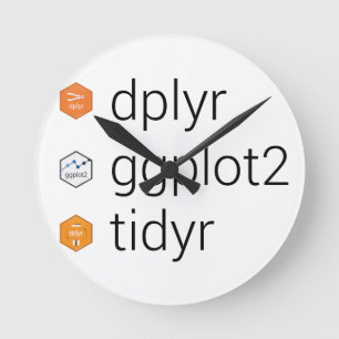 Horloge Ronde Bibliothèques de Tidyverse : dplyr, ggplot2, tidy