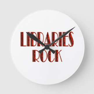 Horloge Ronde Bibliothèques Rock