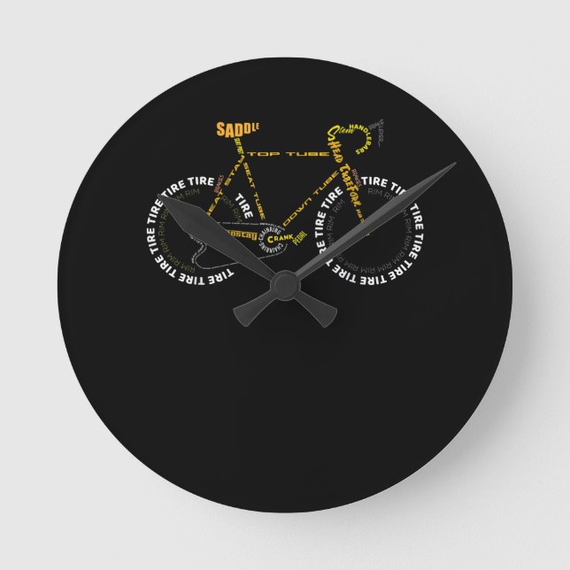 Horloge Ronde Bicycle Anatomie Mignonne Cyclisme Est Cadeau Vie (Recto)