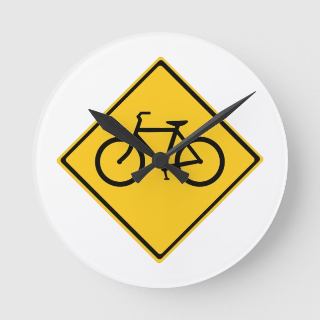 Horloge Ronde Bicyclette pour panneau routier (Recto)