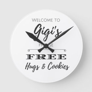 Horloge Ronde Bienvenue à la maison de Gigi's Hogues & Cookies 