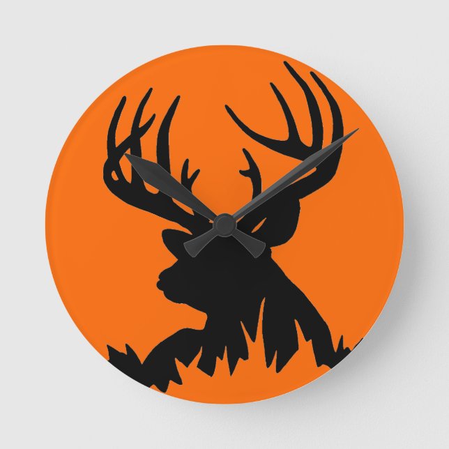 HORLOGE RONDE BIG WHITETAIL BUCK WALL CLOCK (Recto)