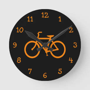 Horloge Ronde Bike orange