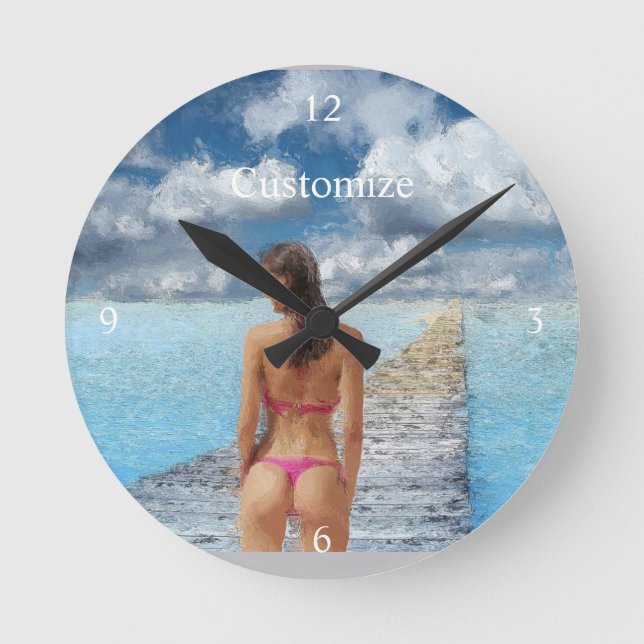 Horloge Ronde Bikini Girl Thunder_Cove  (Recto)