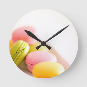 Horloge Ronde Biscuits en pastel de Macaron de Français