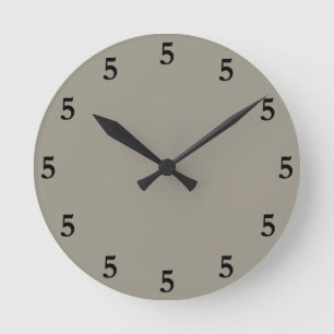 Horloge Ronde Black Five Heures Quelque Part, Aluminium Gris Arg