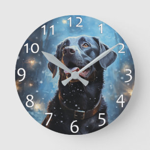 Horloge Ronde Black Labrador Retriever