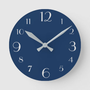 Horloge Ronde Bleu