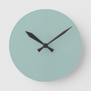 Horloge Ronde Bleu d'oeuf de canard cool - ajouter son propre te